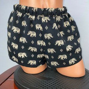 Forever 21 S Elephant Patterned Elastic Waist Pull On Shorts